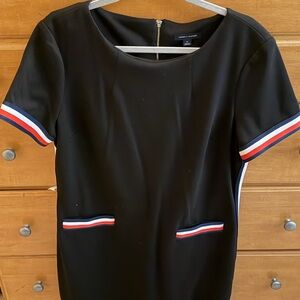 Tommy Hilfiger Navy Blue Dress with Tricolor Accents